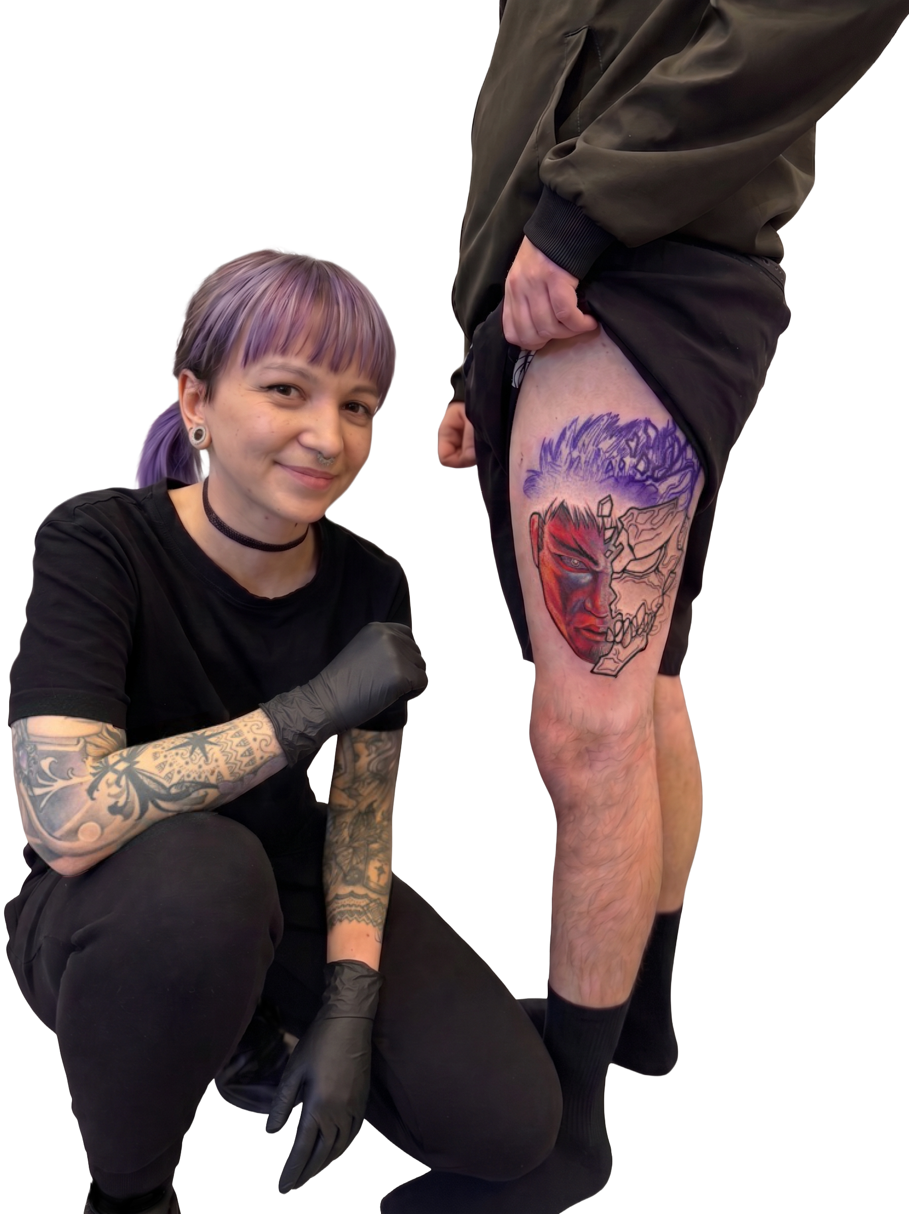 Mika with a tattoo